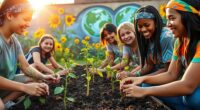 teens promoting sustainable practices