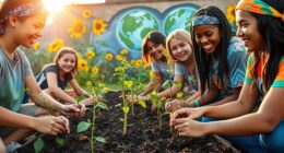 teens promoting sustainable practices