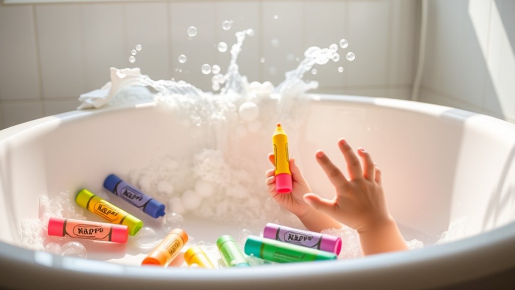 toddler bath crayon selection