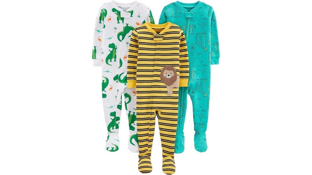 toddler footed cotton pajamas