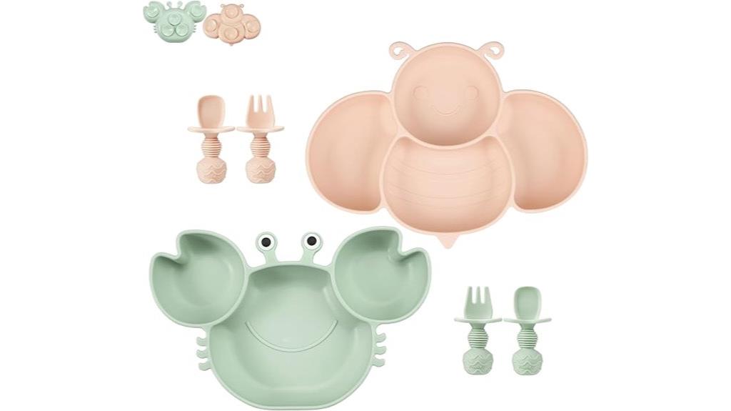 toddler friendly silicone suction plates