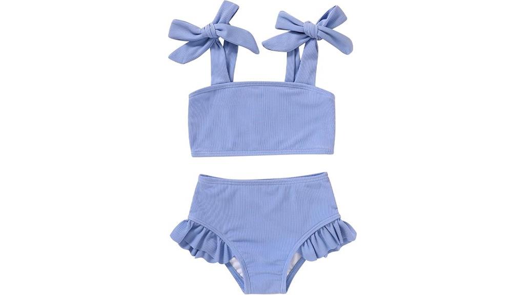 toddler girls two piece swimsuit