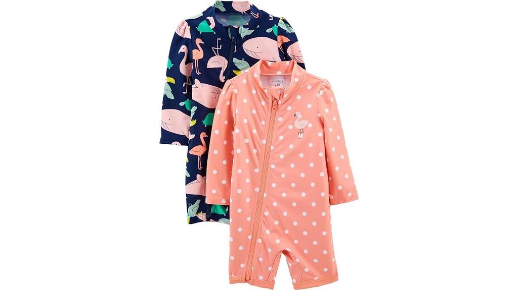 toddler girls zip rashguards