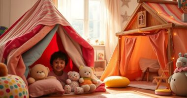 toddler imaginative play forts