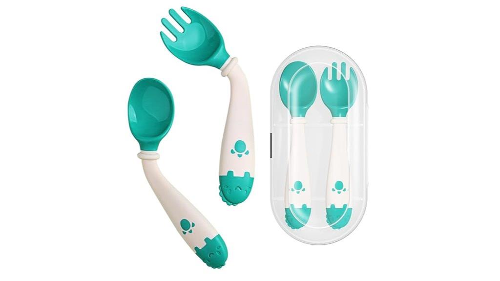 toddler self feeding utensils set