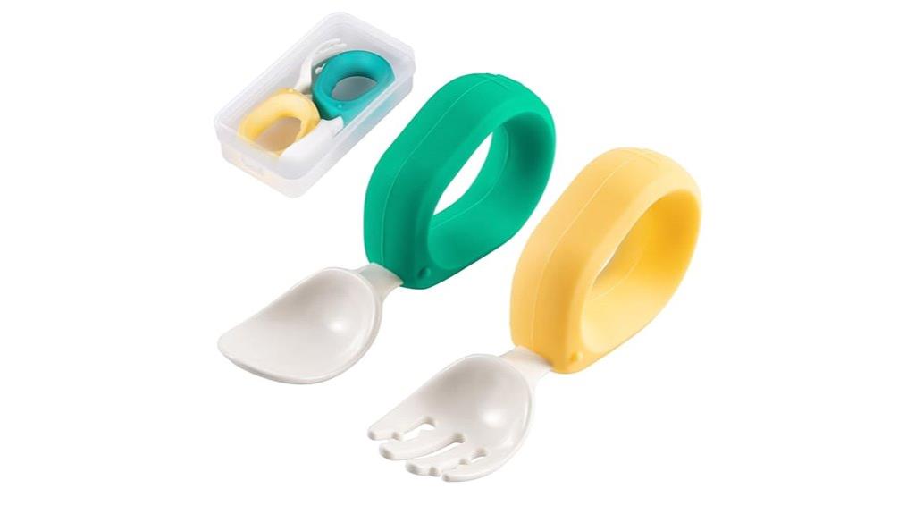 toddler self feeding utensils set