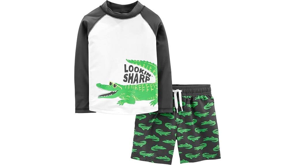 toddler swimsuit and rashguard