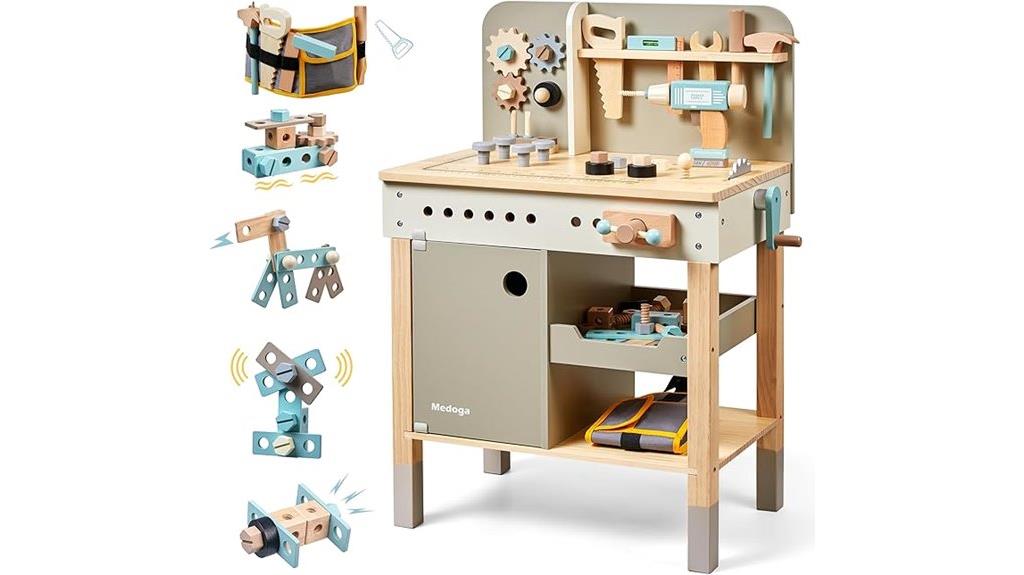 toddler wooden tool bench