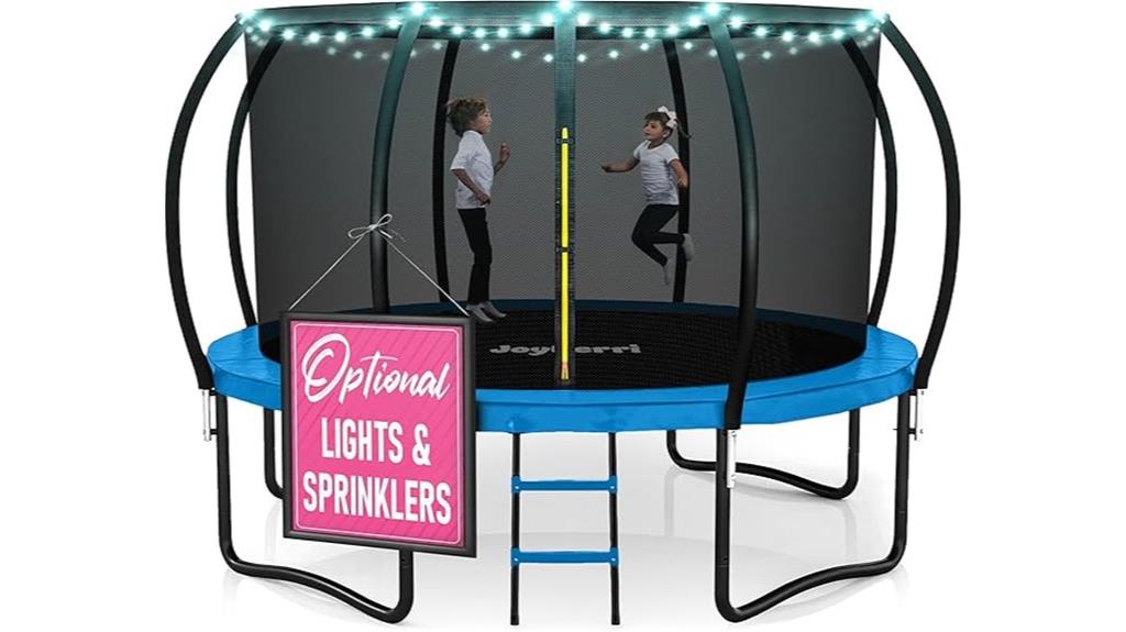 trampoline with safety enclosure