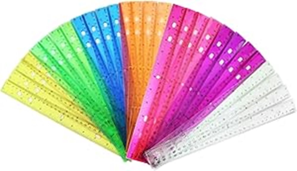 transparent 12 inch plastic rulers