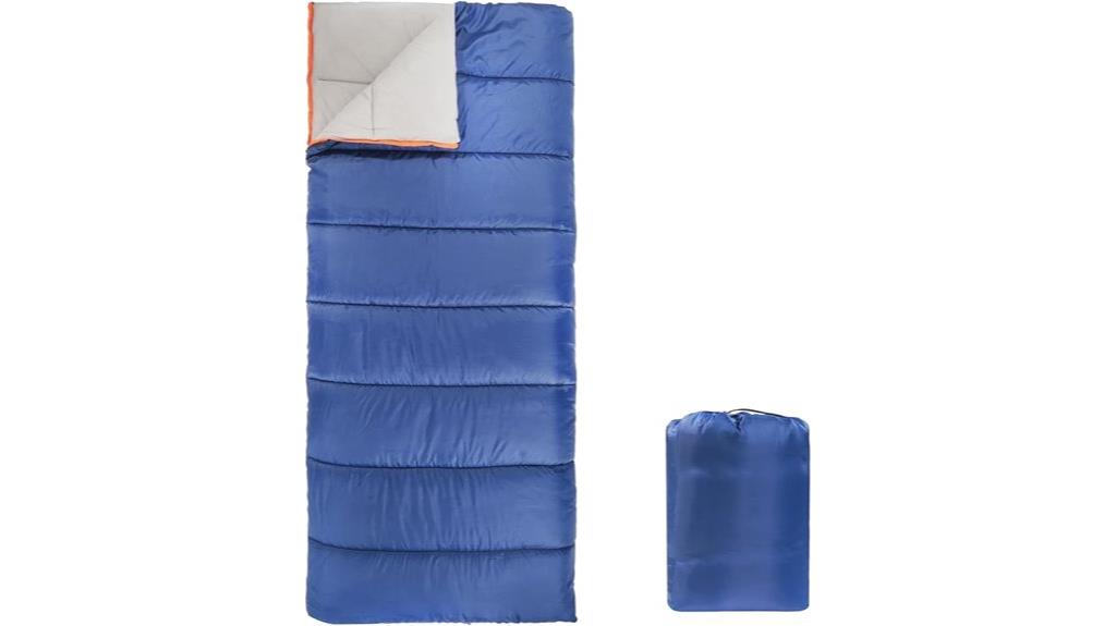 twin blue sleeping bag