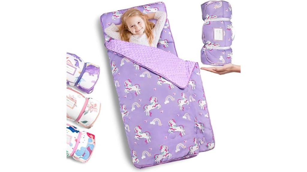 unicorn themed toddler nap mat