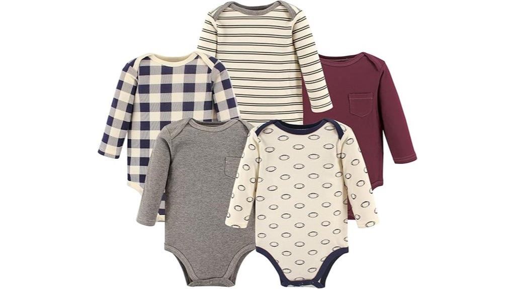 unisex cotton long sleeve bodysuits