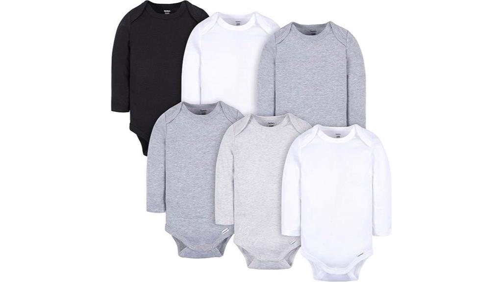 unisex long sleeve baby bodysuits
