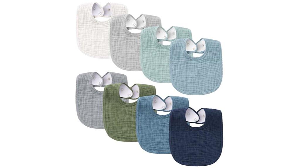 unisex muslin baby bibs