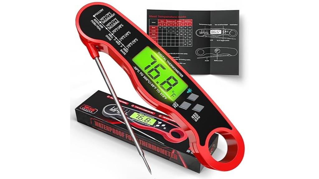 waterproof cooking thermometer device