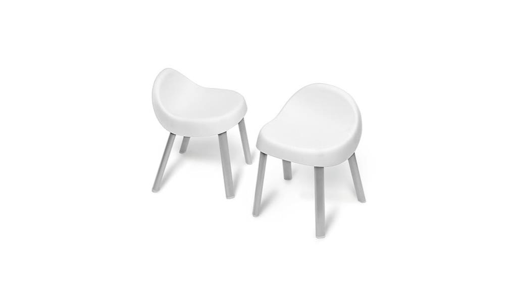 white metal toddler chairs