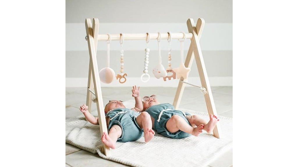 wooden baby gym toys