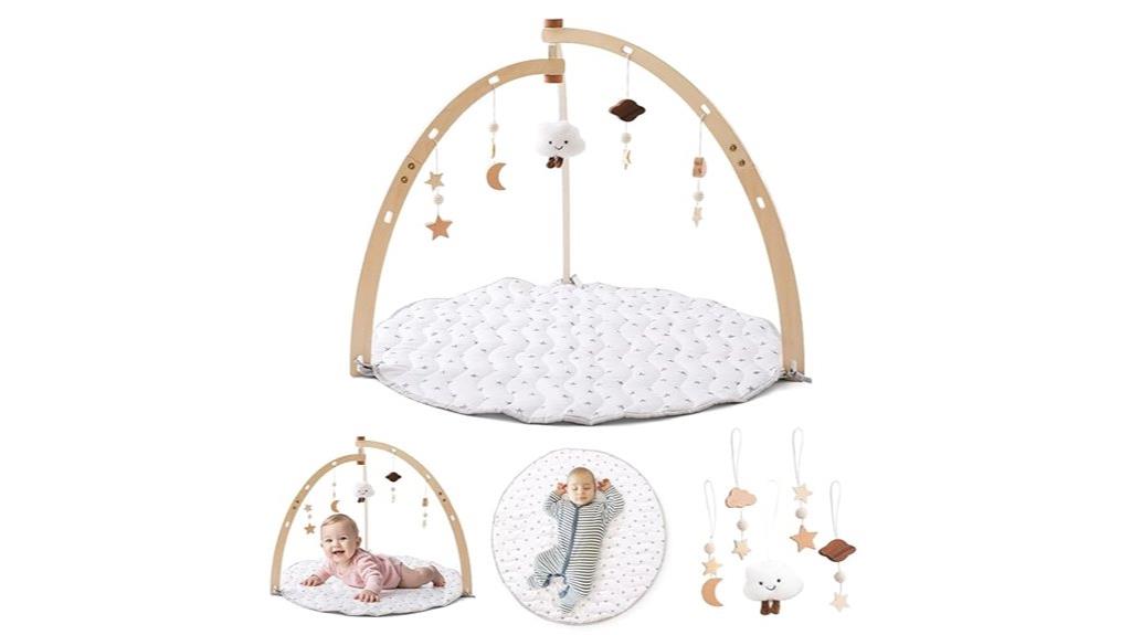 wooden baby play gym
