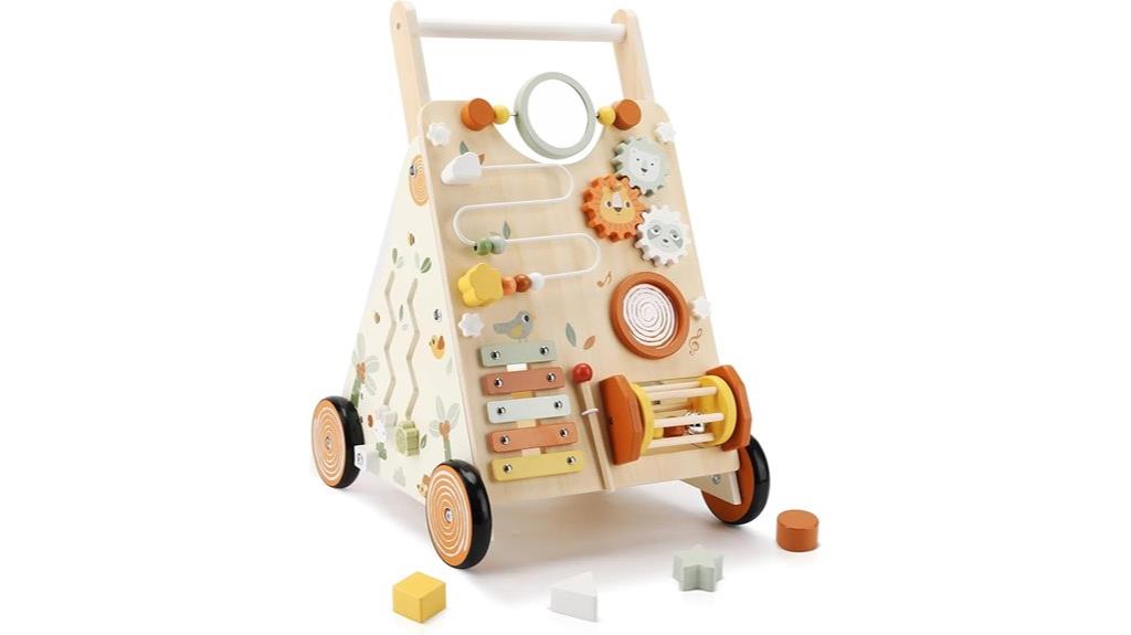 wooden baby walker activity