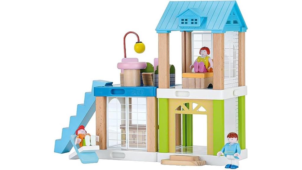 wooden dollhouse for toddlers