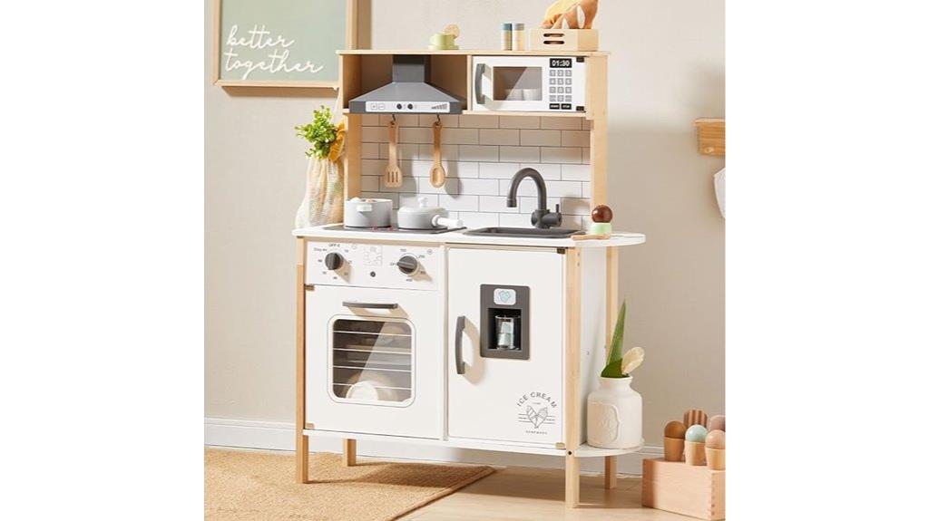 wooden kids play kitchen
