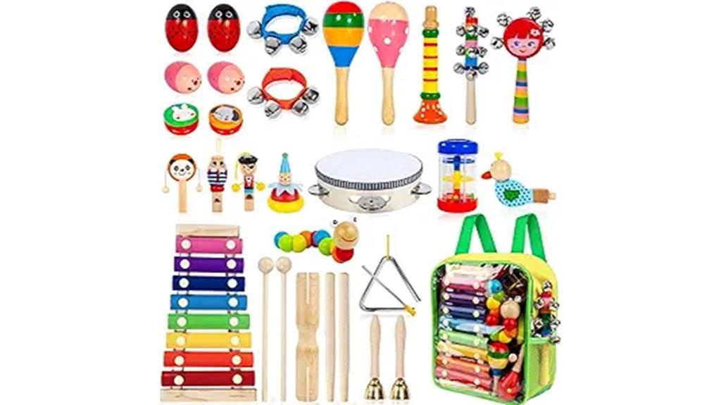 wooden percussion instruments set
