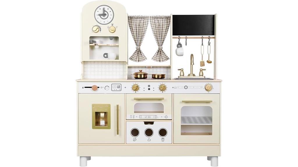 wooden play kitchen set