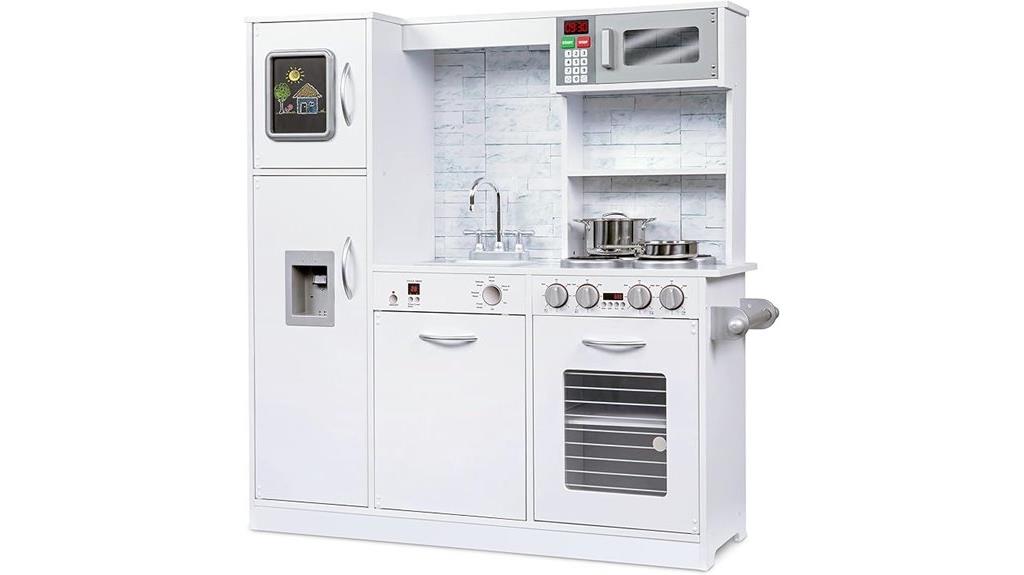 wooden play kitchen set