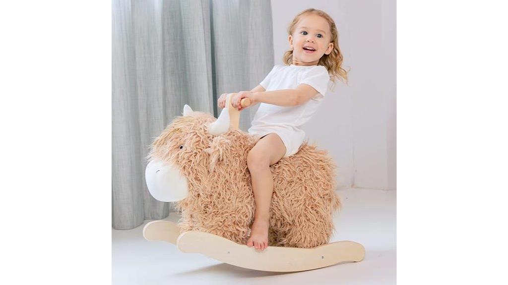 wooden ride on rocking horse