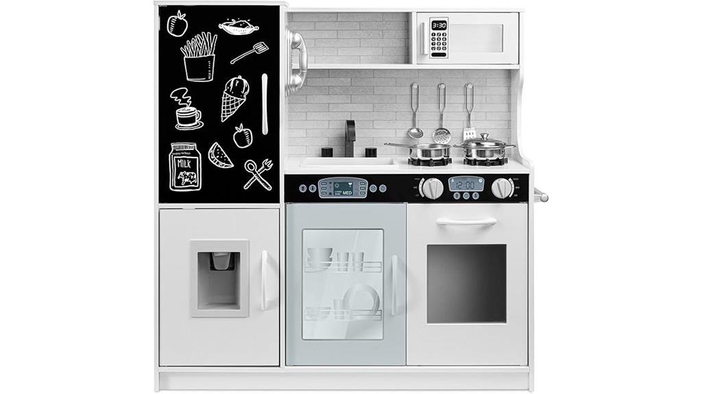 wooden toy kitchen set