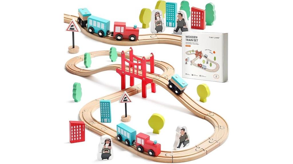 wooden train set toddlers