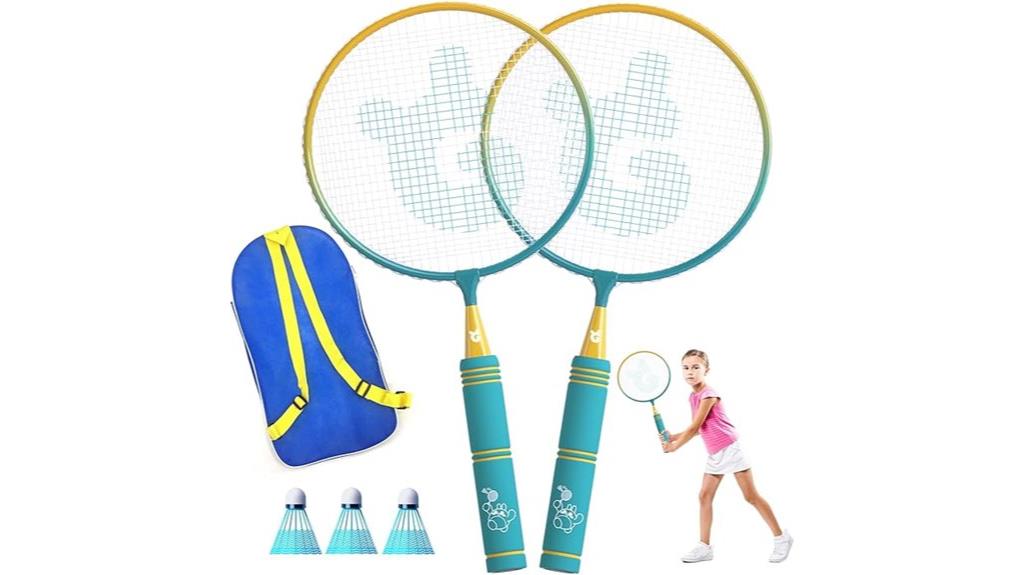 youth badminton rackets set