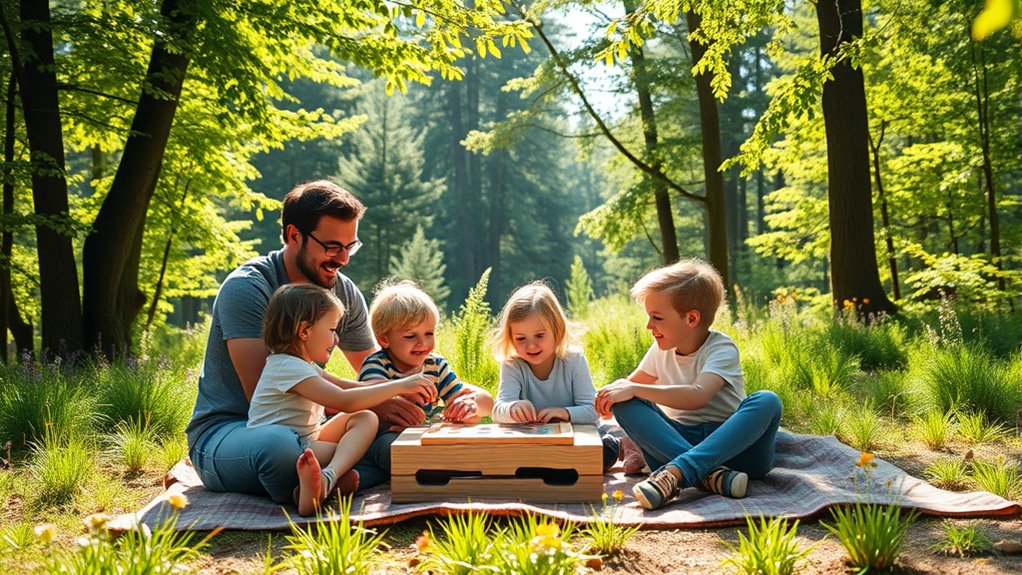 family outdoor digital detox