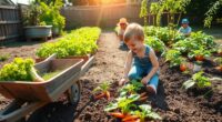 kids gardening veggies memories