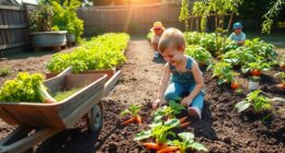 kids gardening veggies memories