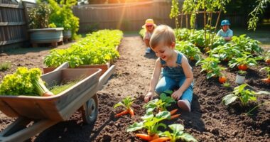 kids gardening veggies memories