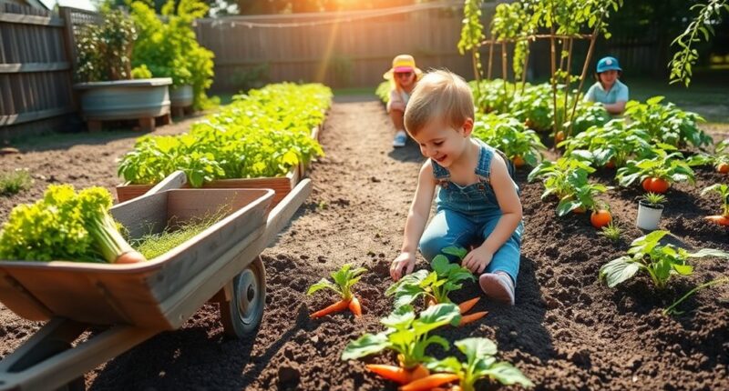 kids gardening veggies memories