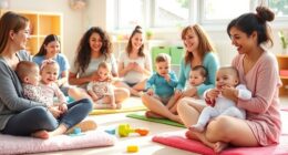 parent baby social classes