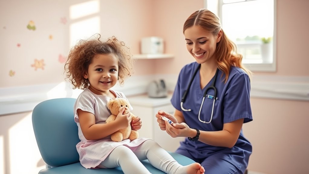 scheduled vaccinations and checkups