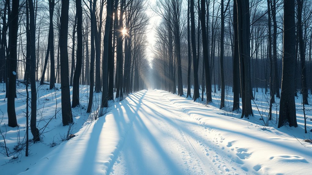 winter shadows and reflections