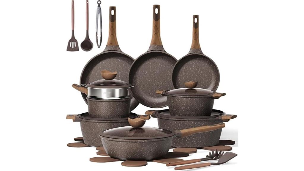 26 piece non stick cookware set