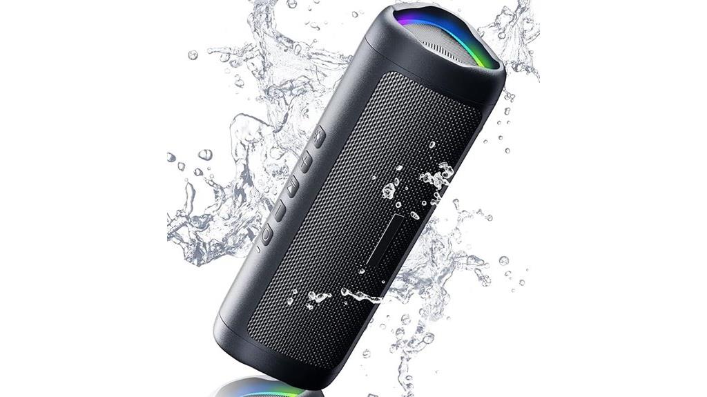 black waterproof portable speaker