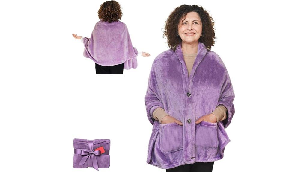 cozy wearable fleece wrap