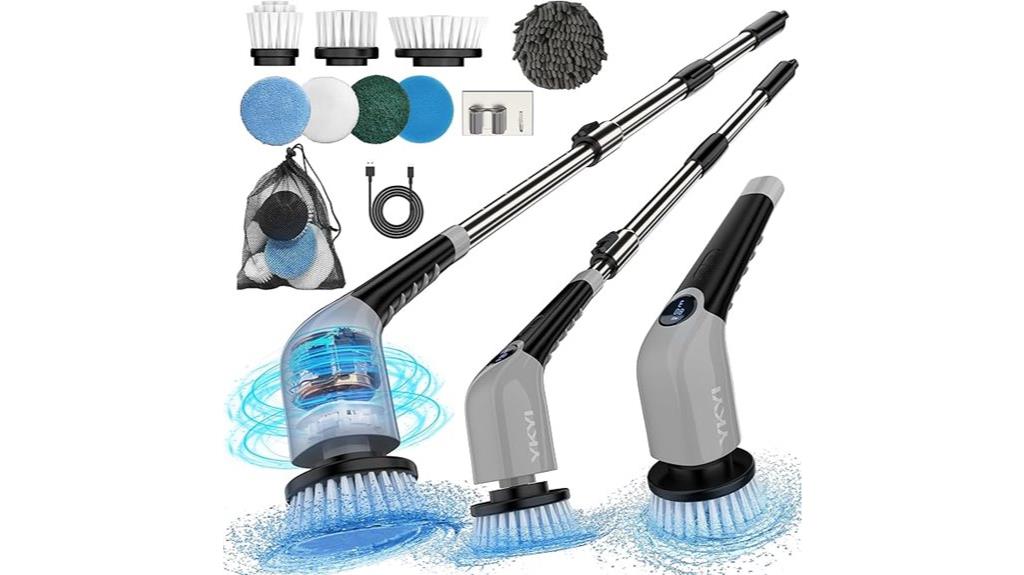 electric scrubber with replaceable brushes