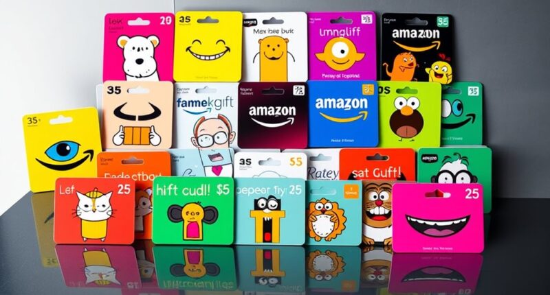 humorous amazon gift card designs