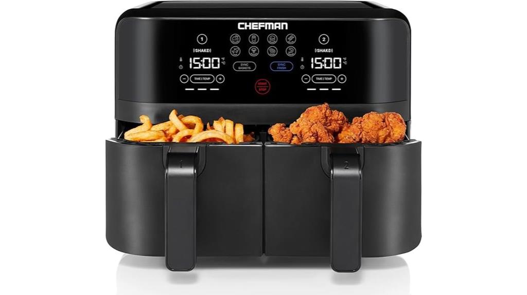 touchscreen dual air fryer
