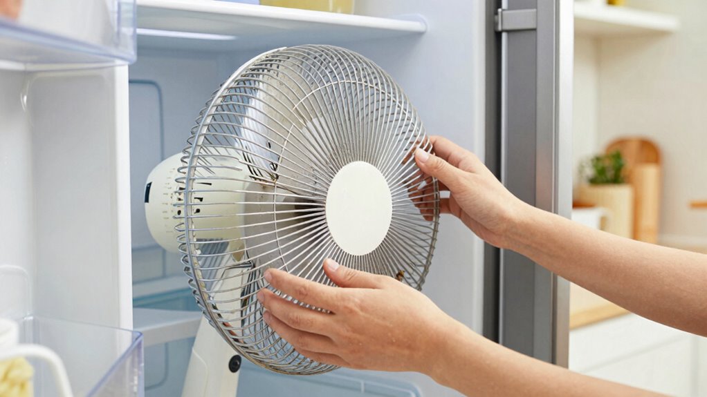 clean fridge fan and coils