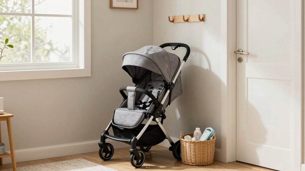 efficient compact stroller storage