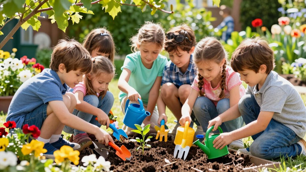 engaging kids in gardening